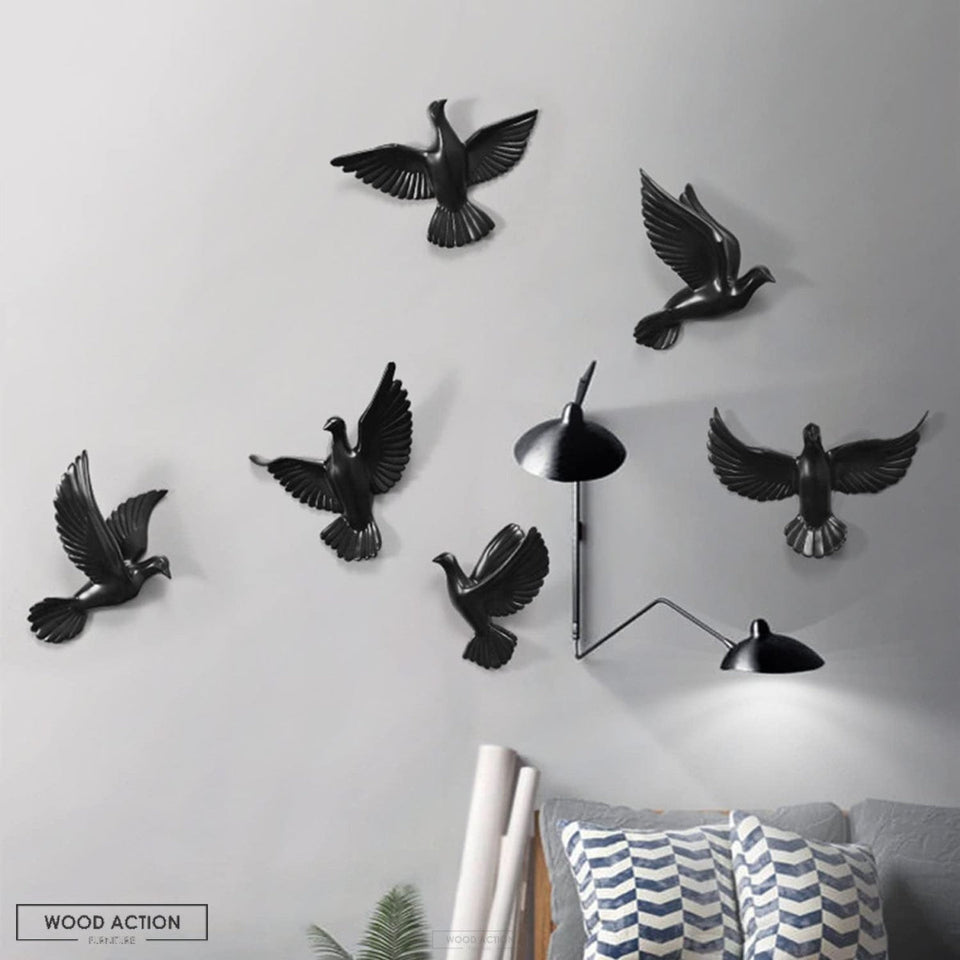 6 Pigeon Wall Décor