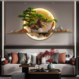 Modern Picture Wall Light LED Chinese Creative Landscape Mural Sconce Lamp for Home Living Room Study Bedroom (A D80cm 1PCS) [Energy Class A]