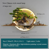 Modern Picture Wall Light LED Chinese Creative Landscape Mural Sconce Lamp for Home Living Room Study Bedroom (A D80cm 1PCS) [Energy Class A]