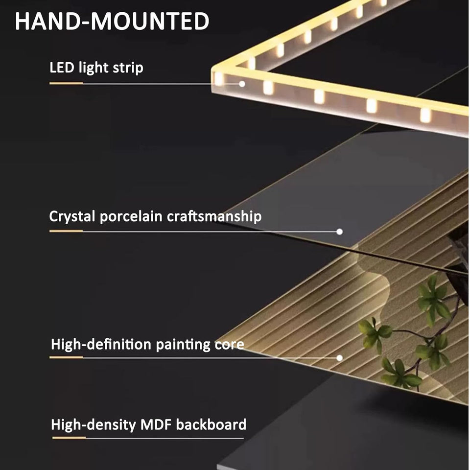 Chinese Koi Fish Wall Hanging Painting with Led Light - 3D Metal Wall Sculptures for Home Oriental Decor, Traditional Wall Art Clock