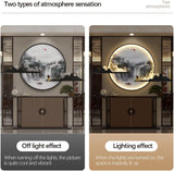 Chinese Landscape Wall Picture Lamps Contemporary Indoor Mural Creative Living Room Dining Room Bedroom Study Villa Hotel Hallway Home LED Wall Lamp (C L150CM)