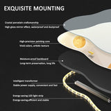 Traditional Chinese Welcoming Pine Wall Hanging Decor - 3D Wall Sculptures Painting with LED Light, Modern Oriental Decorations