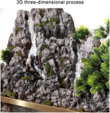 MJBDCVN 3D Wall Art Decor with Led Light, Wall Sculptures, Chinese Landscape Painting, for Home Entrance Hallway Bedroom of(Size:60x100cm)